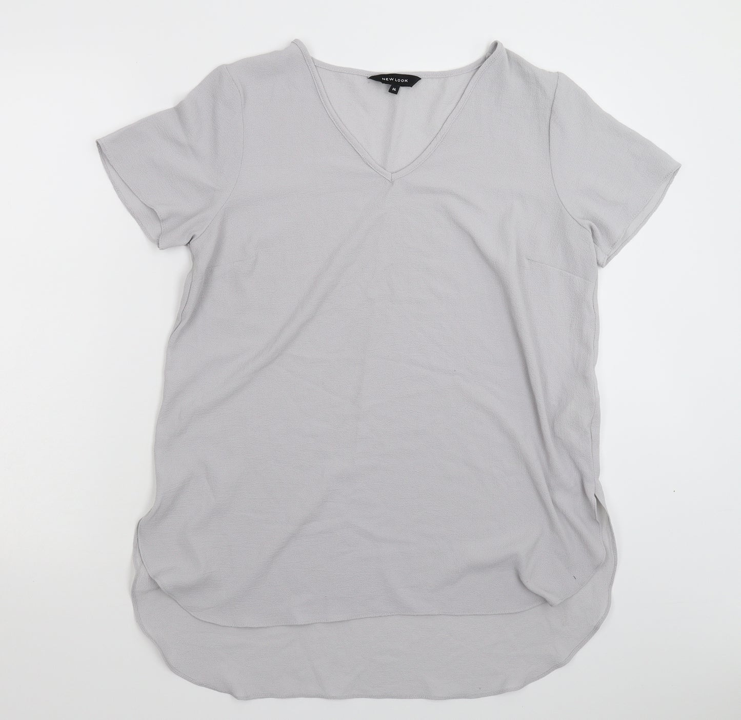 New Look Womens Grey   Basic Blouse Size 14