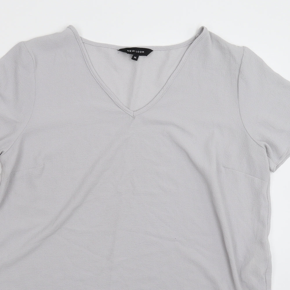 New Look Womens Grey   Basic Blouse Size 14