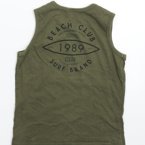 Primark Boys Green   Basic Tank Size 7-8 Years