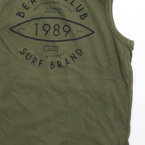 Primark Boys Green   Basic Tank Size 7-8 Years