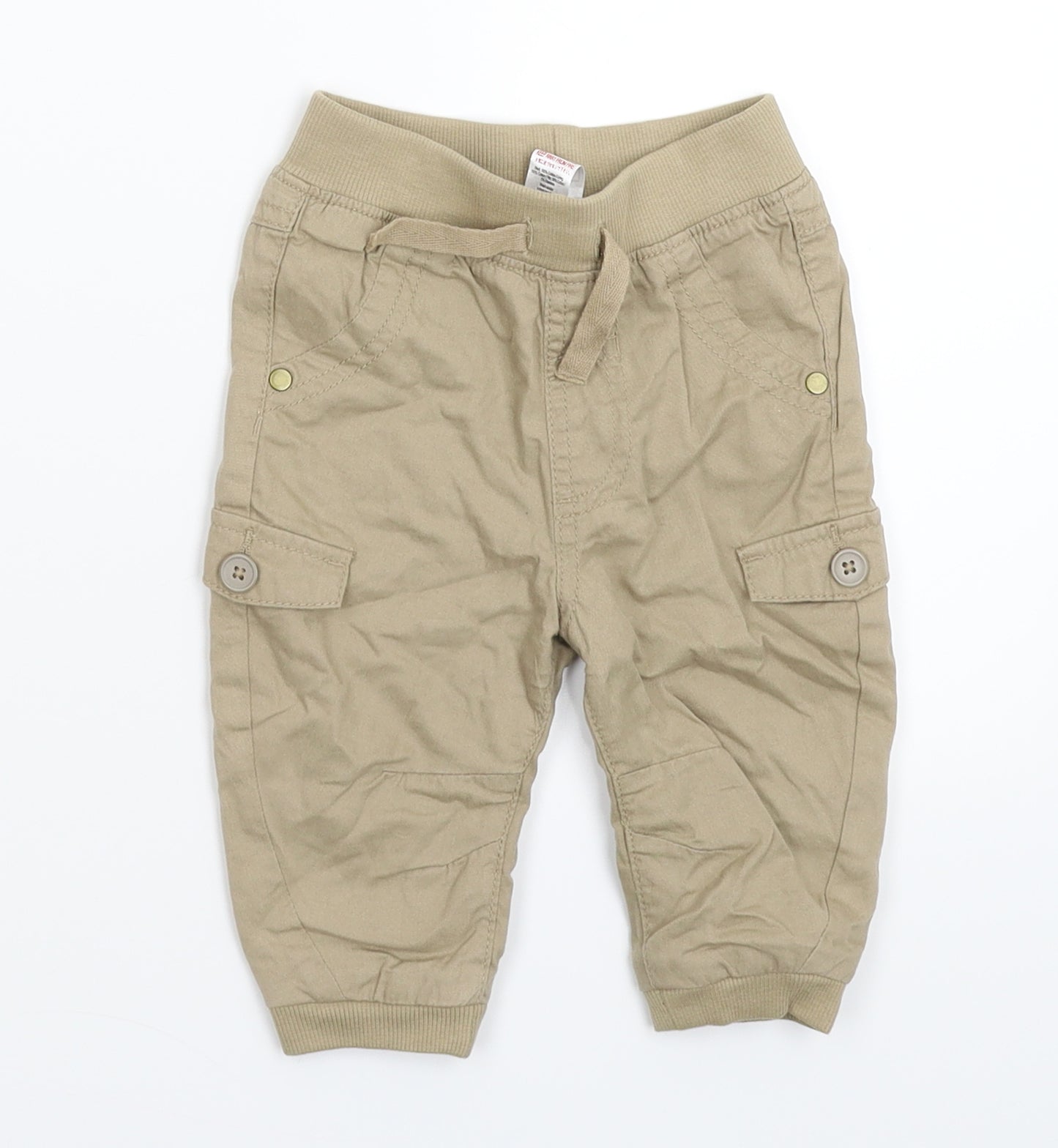 George Baby Beige   Jogger Trousers Size 6-9 Months