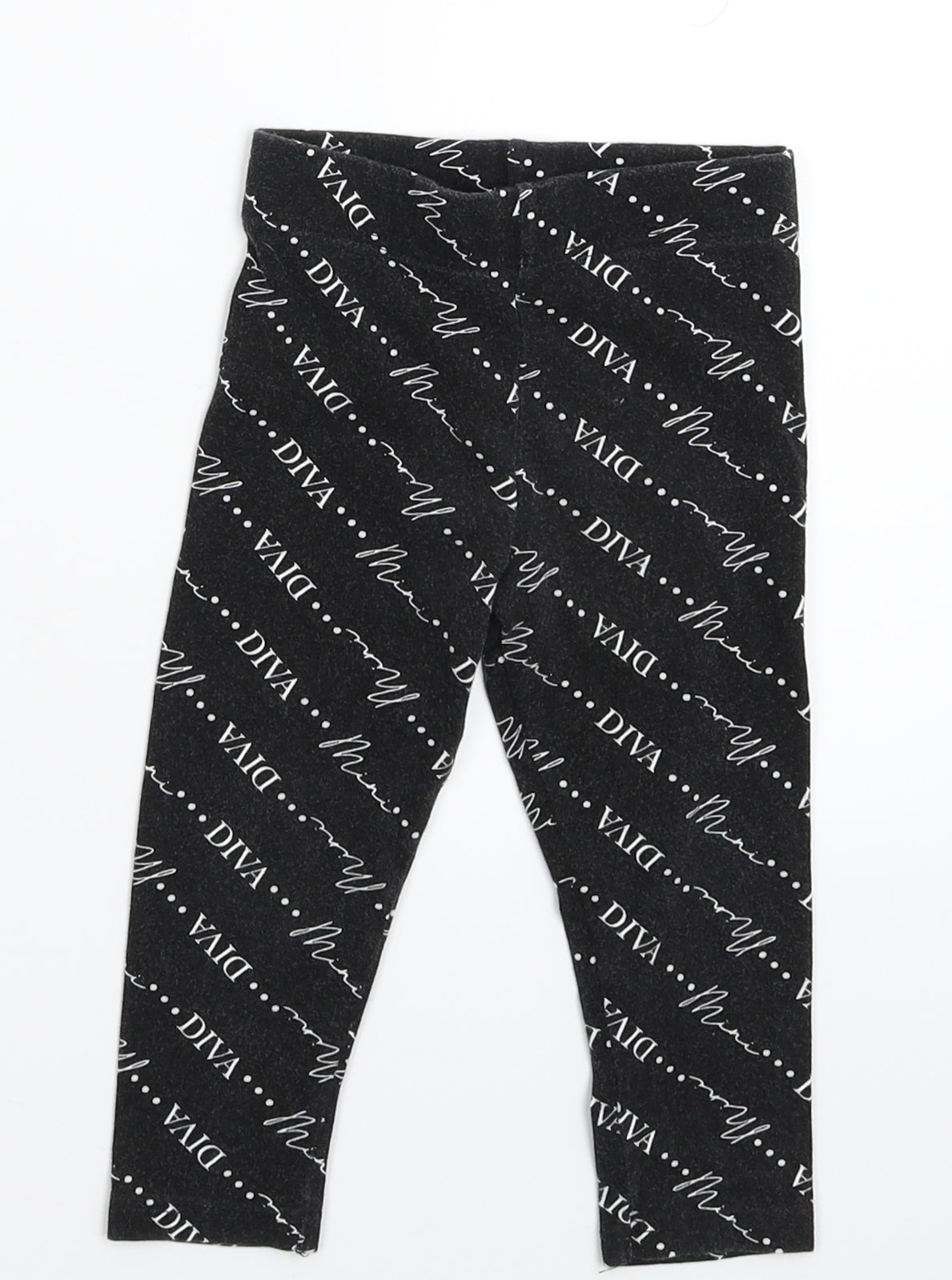 River Island Girls Black   Capri Leggings Size 12-18 Months