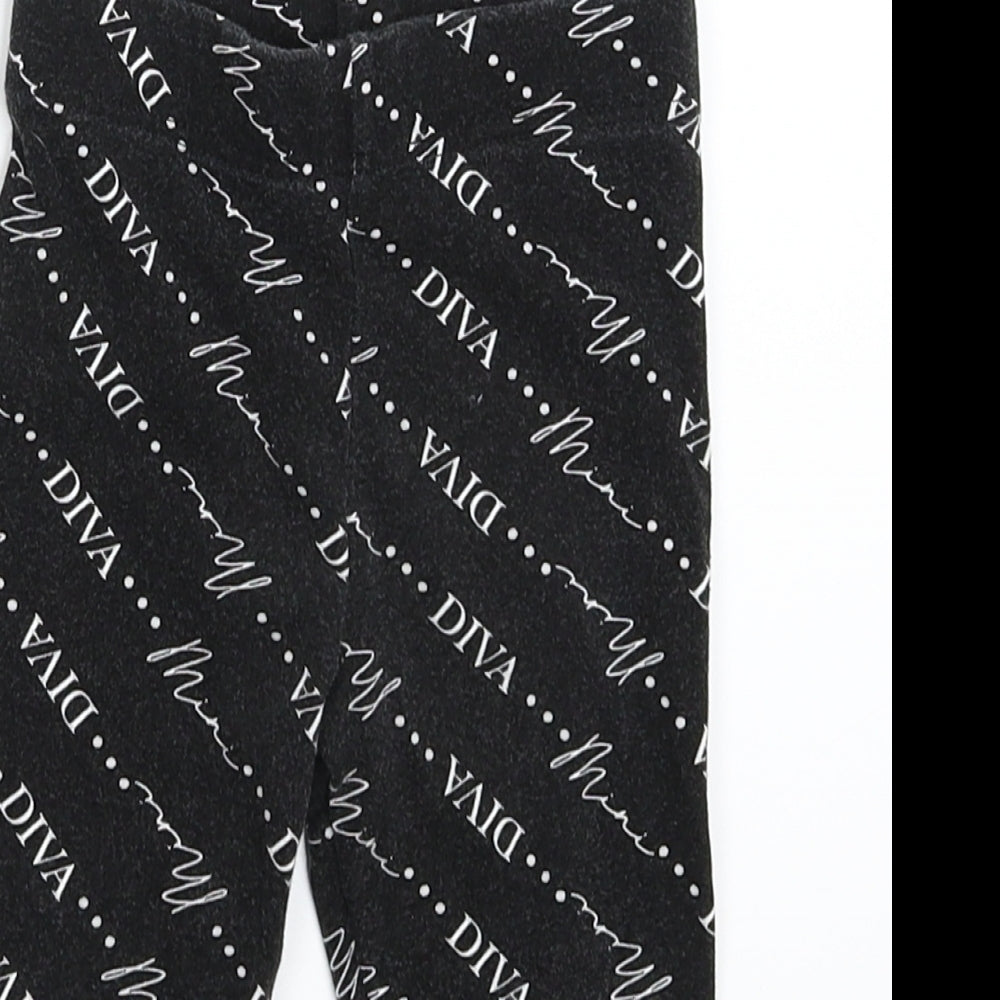 River Island Girls Black   Capri Leggings Size 12-18 Months