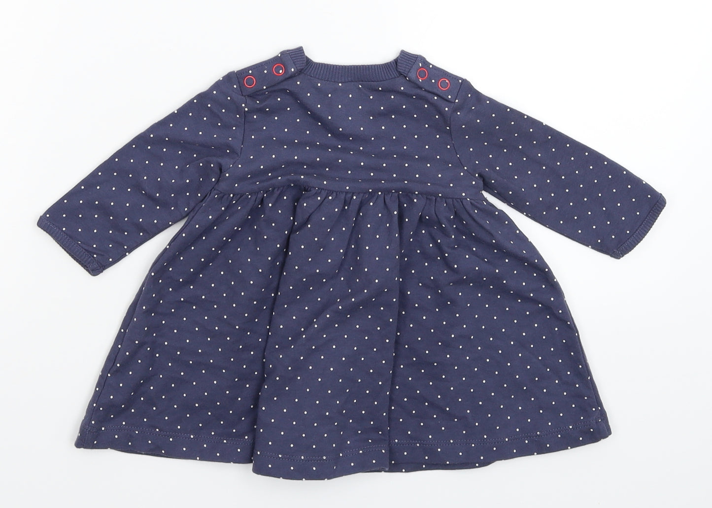 Marks and Spencer Girls Blue Spotted  Fit & Flare  Size 0-3 Months