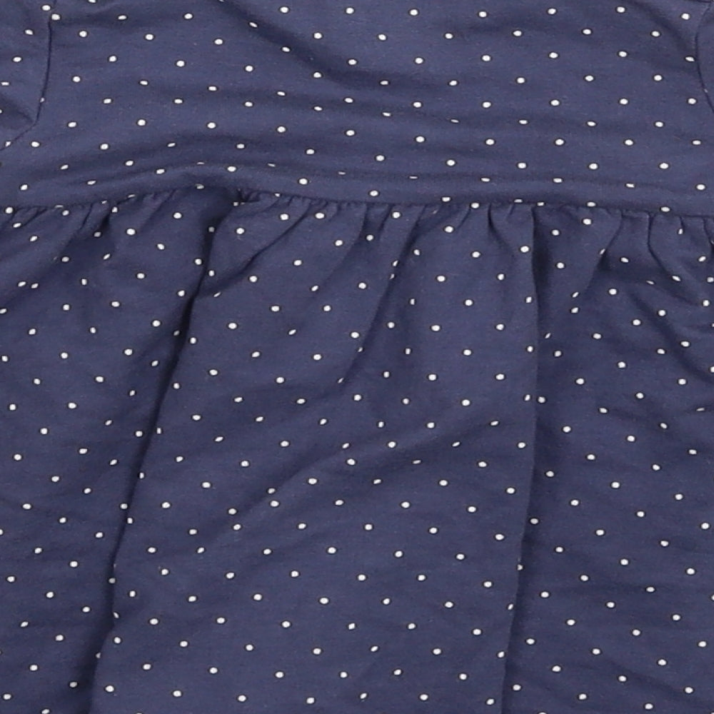 Marks and Spencer Girls Blue Spotted  Fit & Flare  Size 0-3 Months