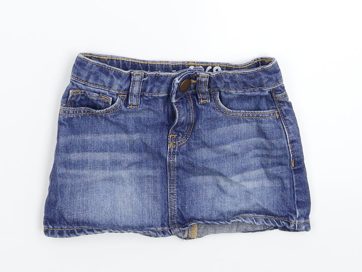George Girls Blue Denim A-Line Skirt Size 18-24 Months