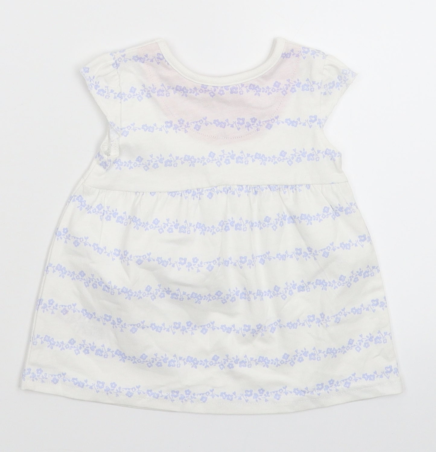 George Girls White Floral  Fit & Flare  Size 0-3 Months
