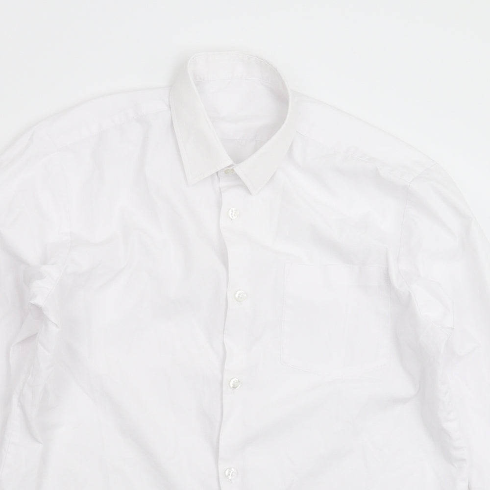 George Boys White   Basic Button-Up Size 15-16 Years