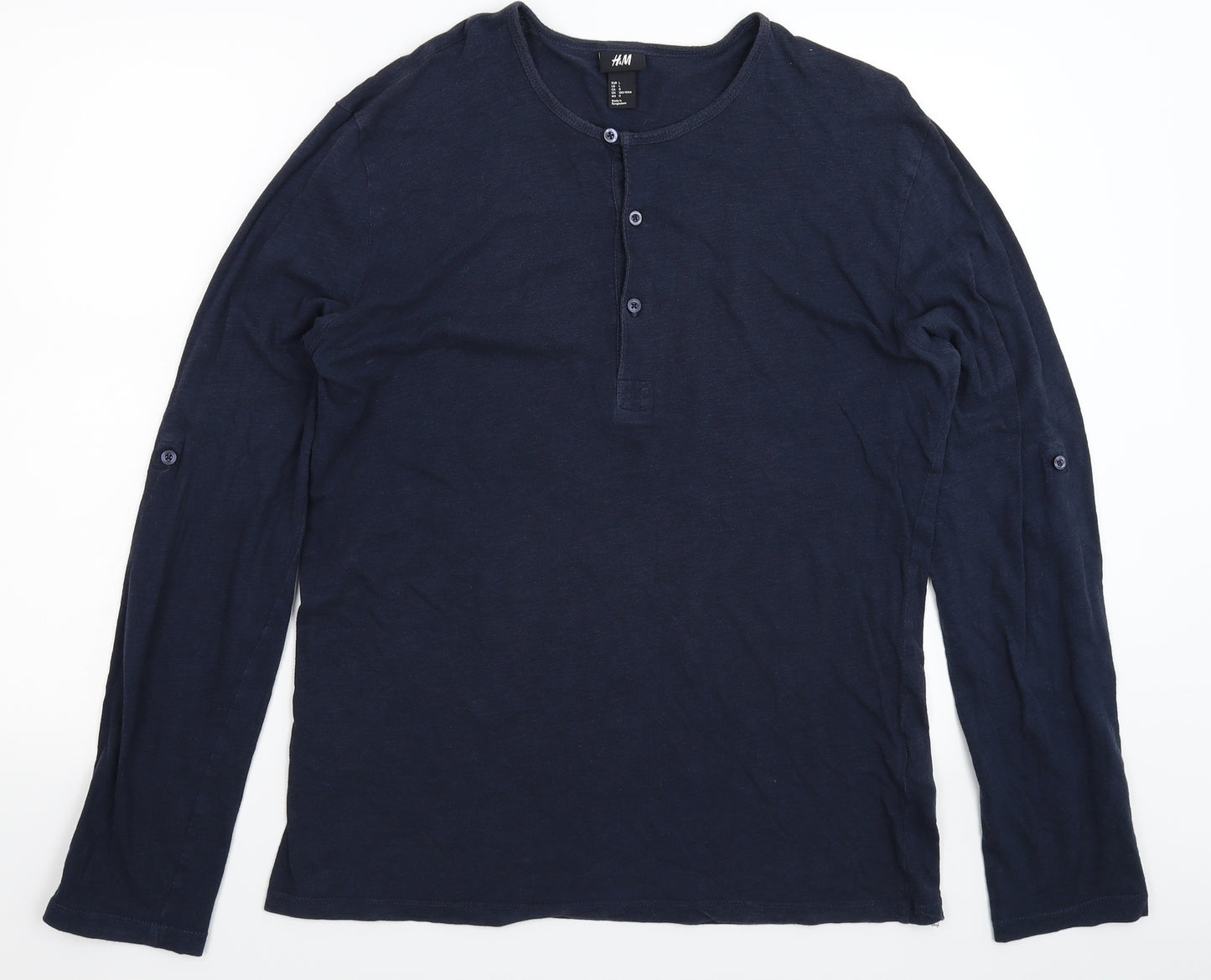 H&M Mens Blue    T-Shirt Size L