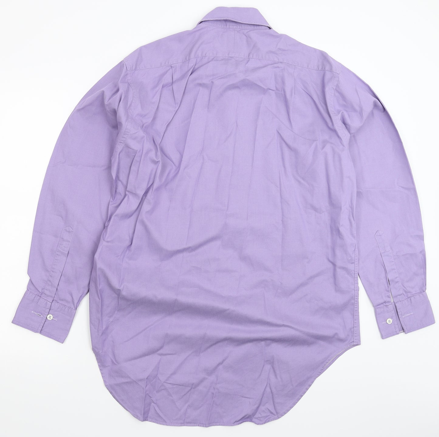 T.M.Lewin Mens Purple    Dress Shirt Size 16