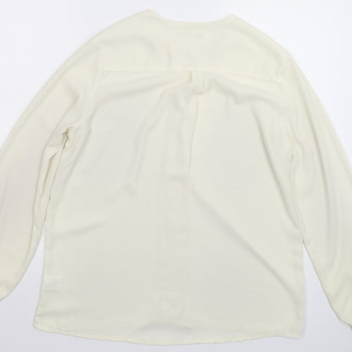 Avenue Womens White   Basic Blouse Size 14
