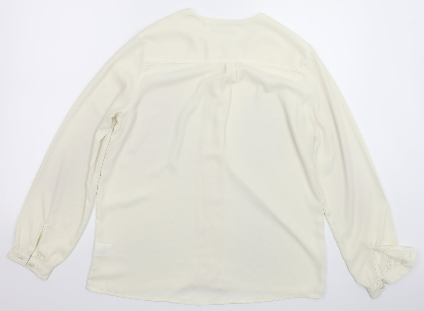 Avenue Womens White   Basic Blouse Size 14