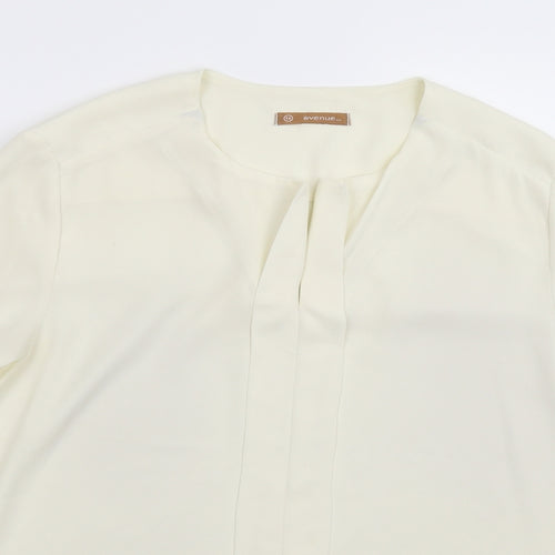 Avenue Womens White   Basic Blouse Size 14