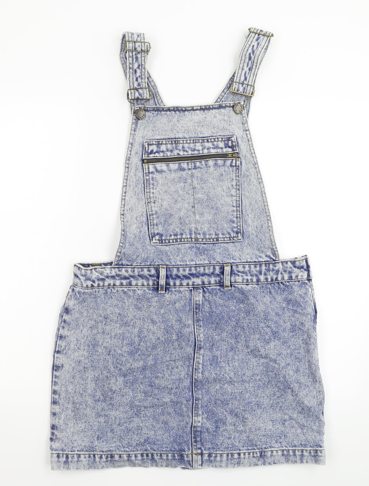 Warehouse Womens Blue  Denim Pinafore/Dungaree Dress  Size 14