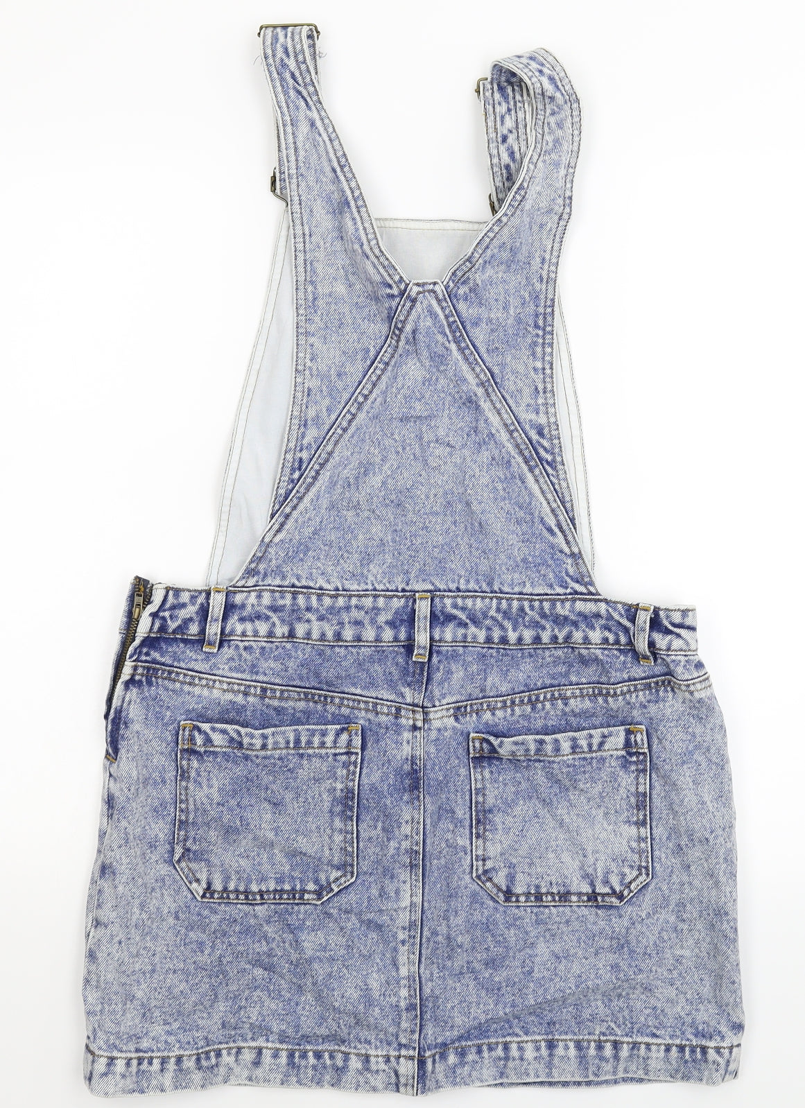 Warehouse Womens Blue  Denim Pinafore/Dungaree Dress  Size 14