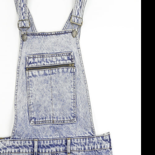 Warehouse Womens Blue  Denim Pinafore/Dungaree Dress  Size 14