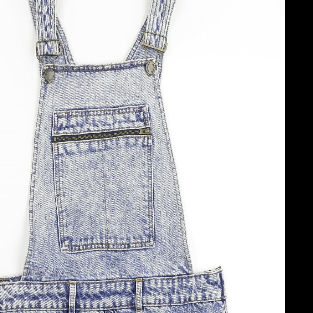 Warehouse Womens Blue  Denim Pinafore/Dungaree Dress  Size 14
