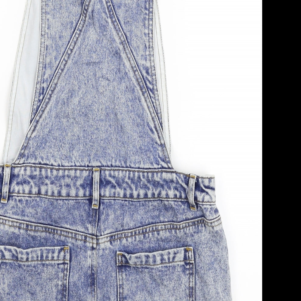 Warehouse Womens Blue  Denim Pinafore/Dungaree Dress  Size 14