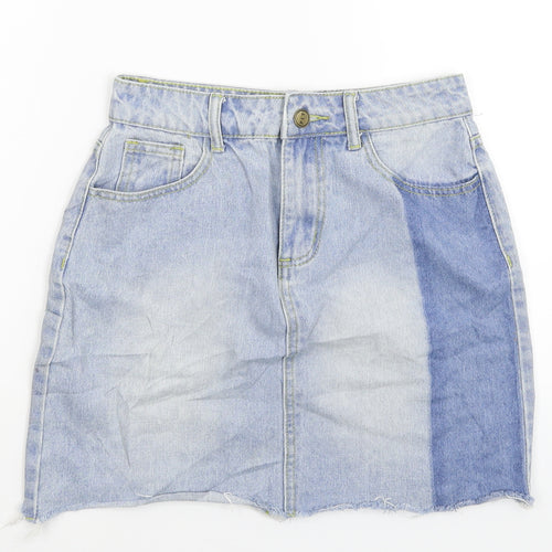 PRETTYLITTLETHING Womens Blue  Denim Mini Skirt Size 6