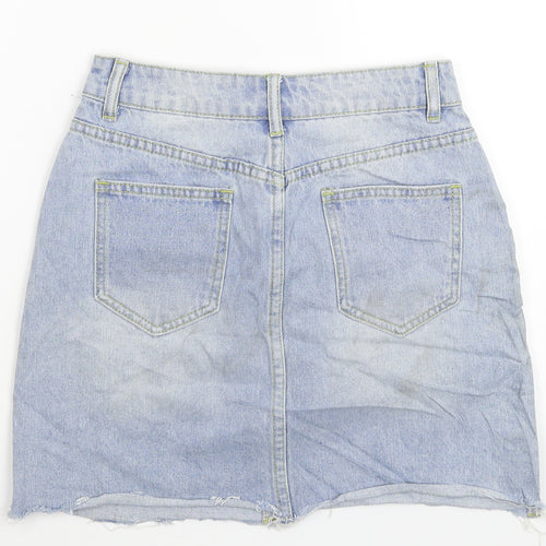 PRETTYLITTLETHING Womens Blue  Denim Mini Skirt Size 6