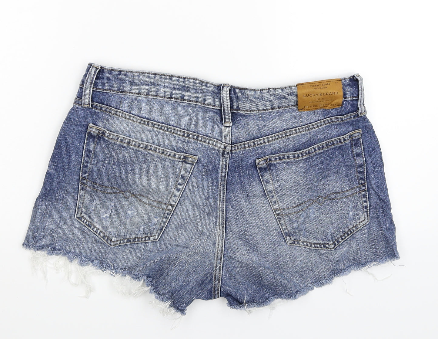 Lucky Brand Womens Blue  Denim Hot Pants Shorts Size 30 in