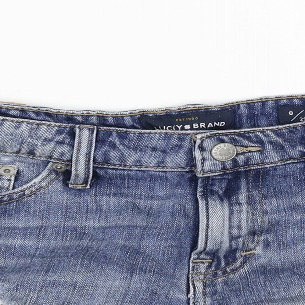 Lucky Brand Womens Blue  Denim Hot Pants Shorts Size 30 in