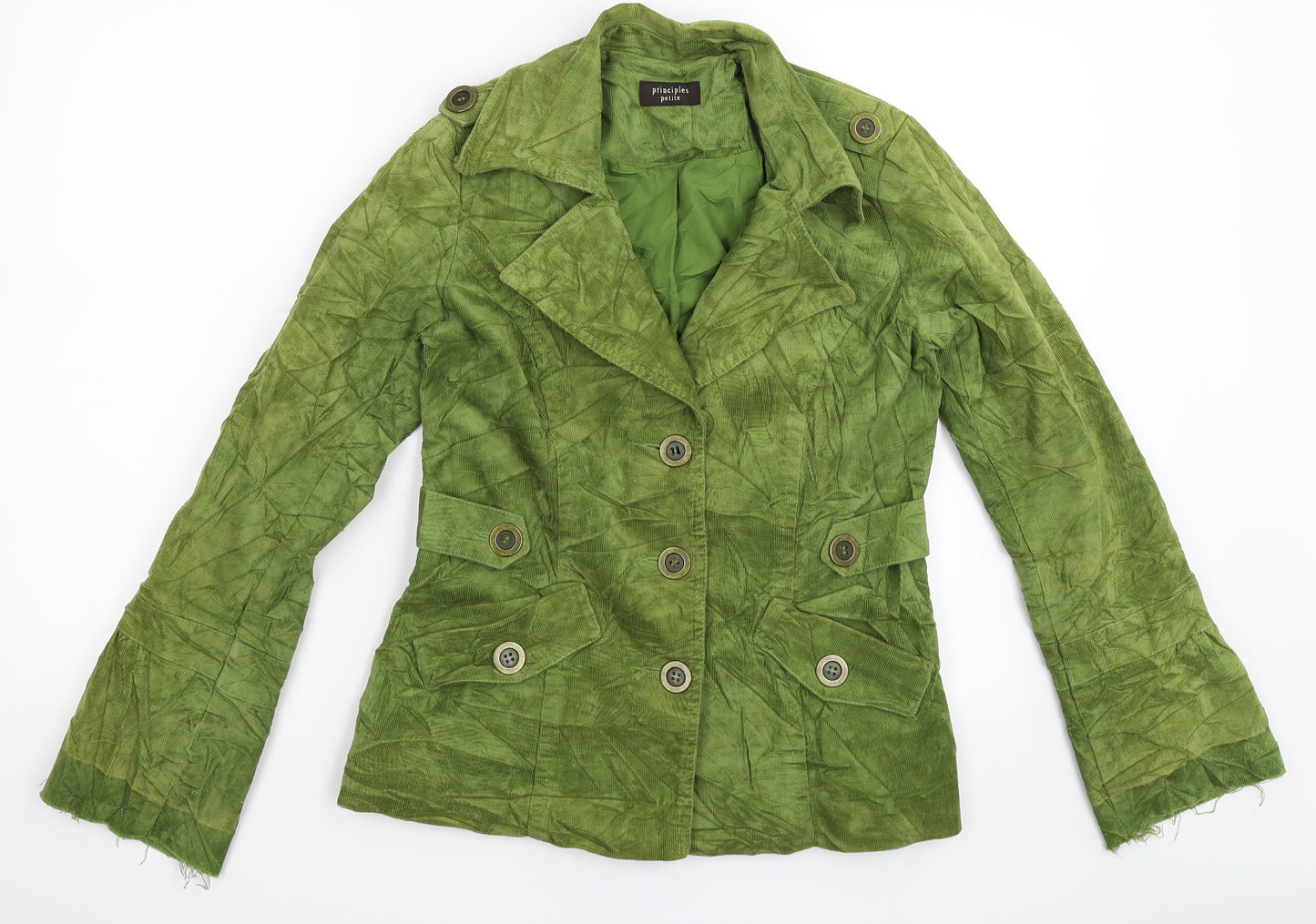 Principles Womens Green  Corduroy Jacket  Size 6