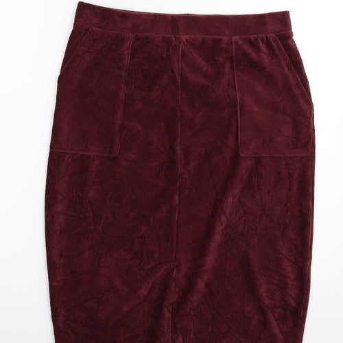 TU Womens Brown  Corduroy Straight & Pencil Skirt Size 14