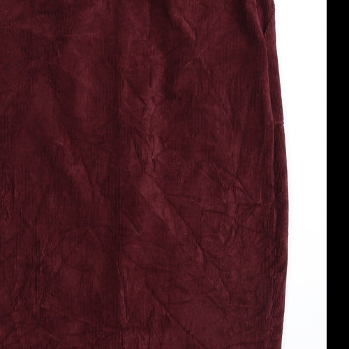TU Womens Brown  Corduroy Straight & Pencil Skirt Size 14