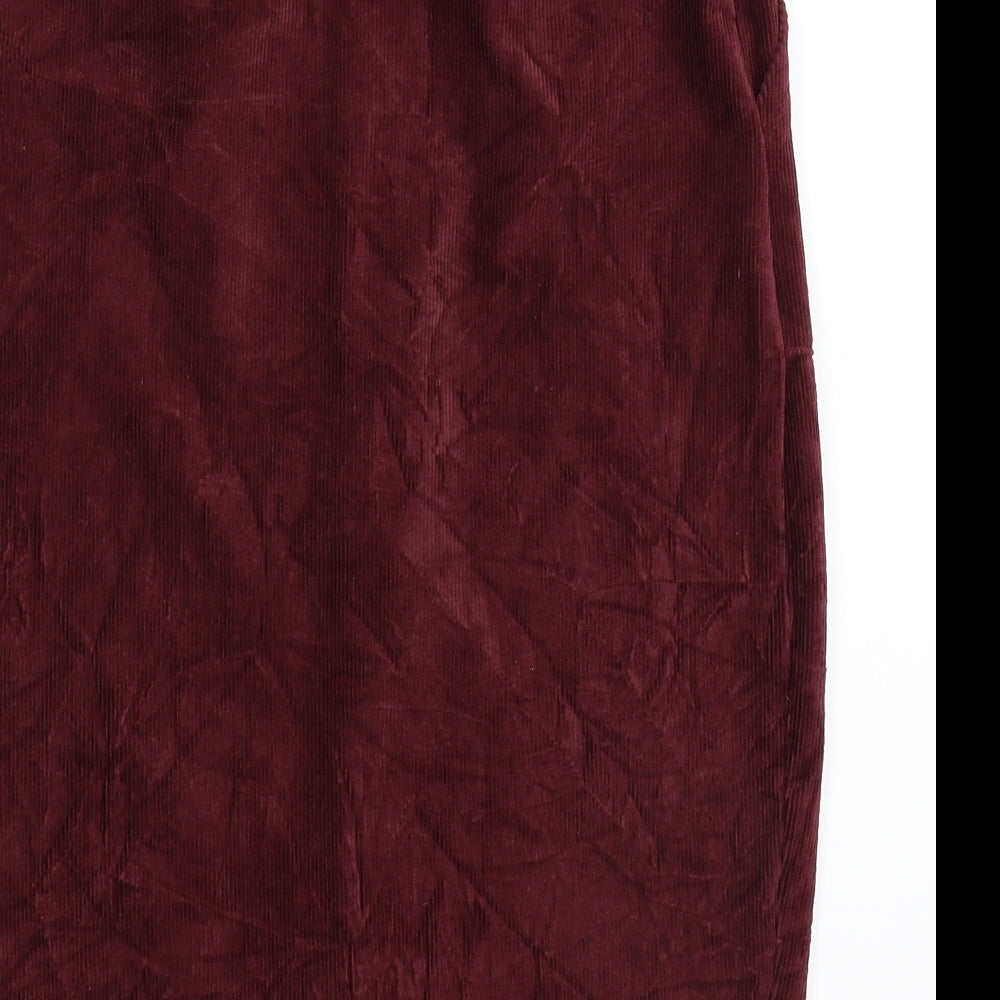 TU Womens Brown  Corduroy Straight & Pencil Skirt Size 14