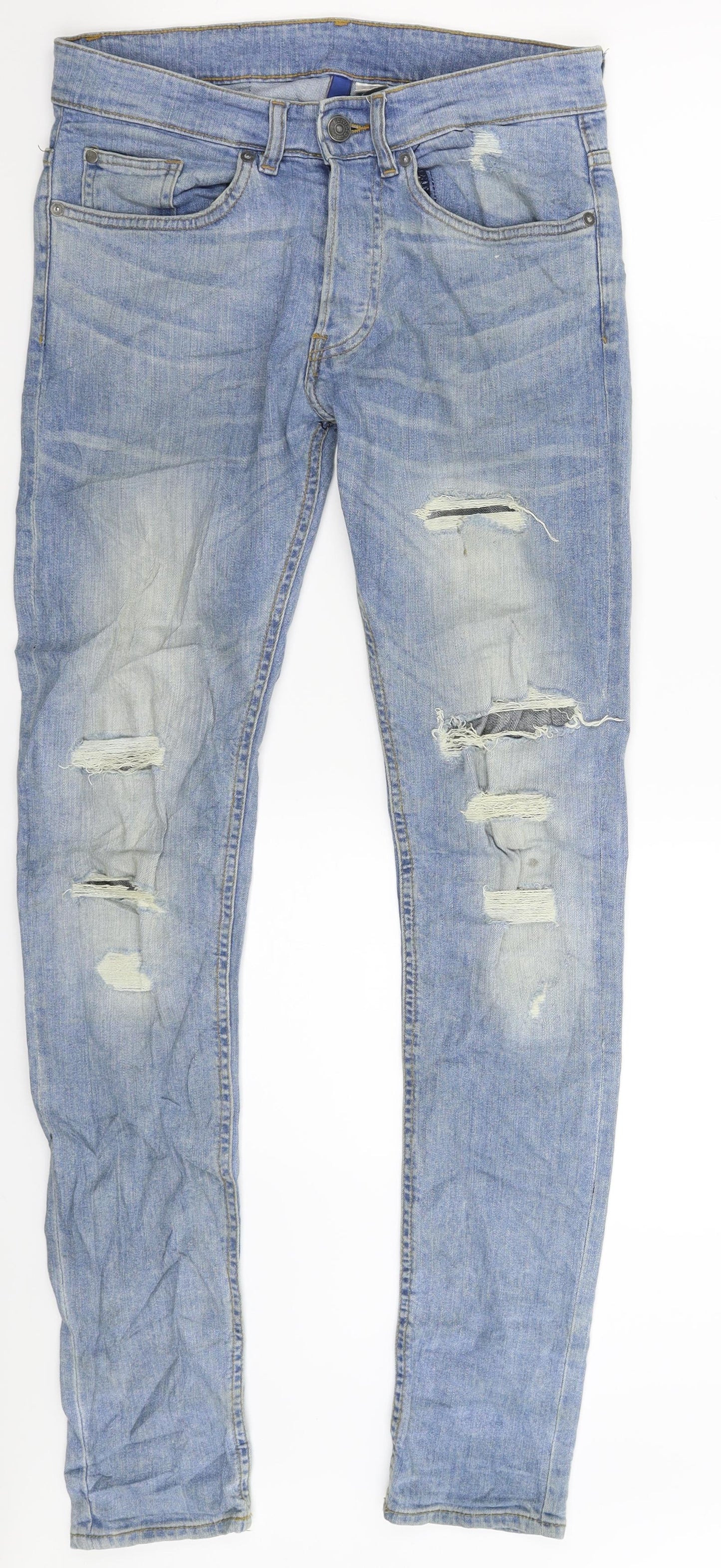 Divided Mens Blue  Denim Skinny Jeans Size 28 L32 in