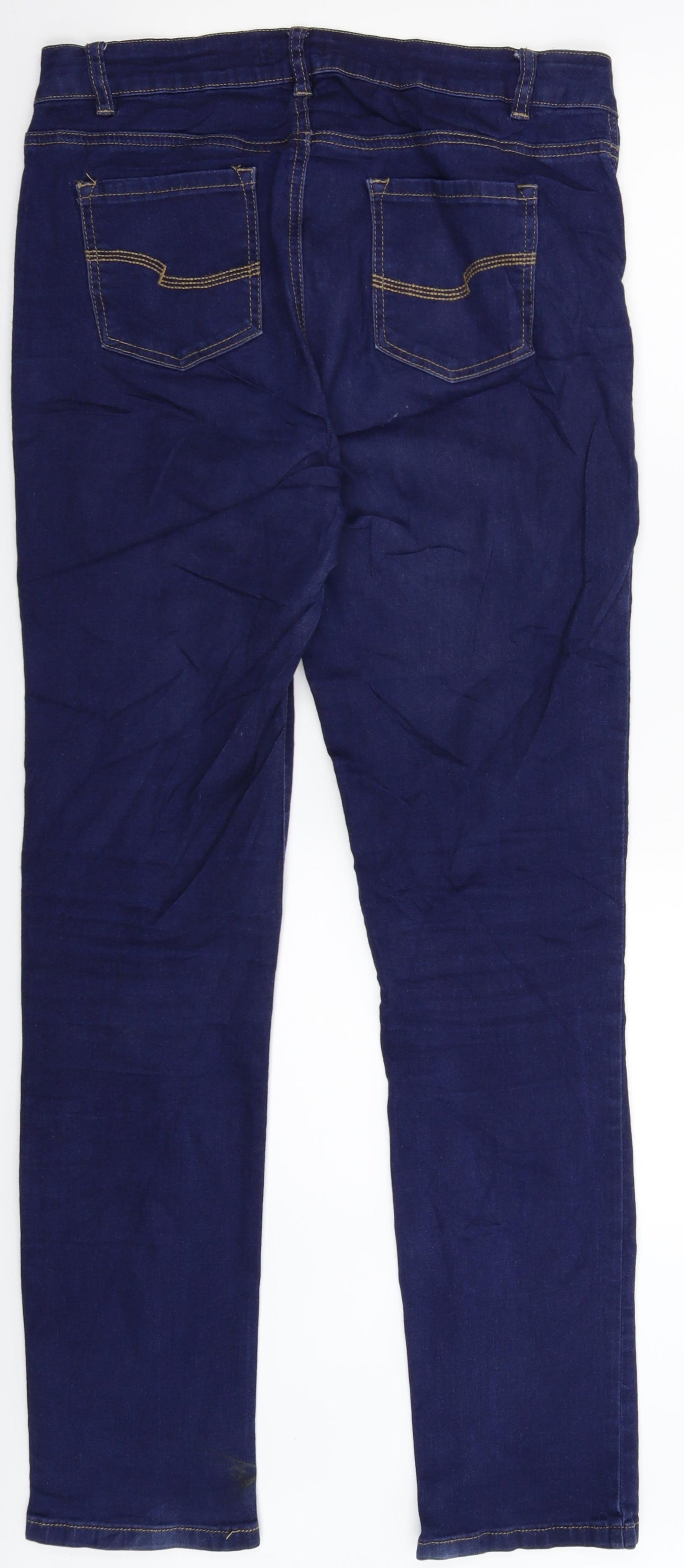 TU Womens Blue  Denim Jegging Jeans Size 12 L32 in
