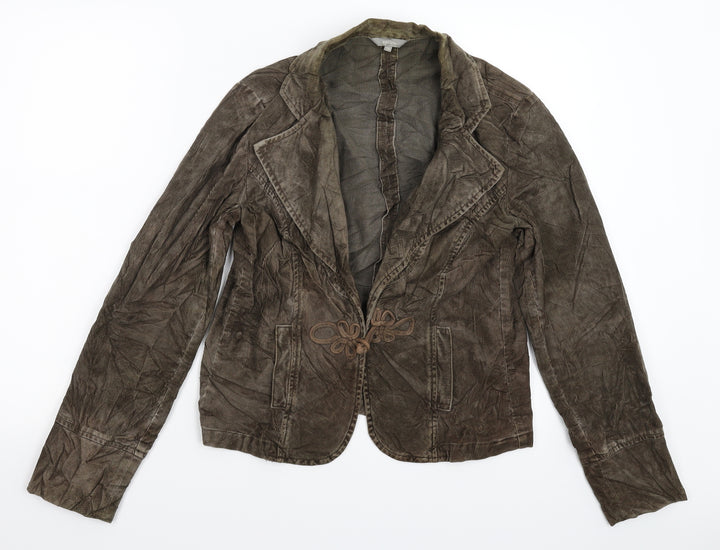 Per Una Womens Grey Corduroy Jacket Blazer Size 14