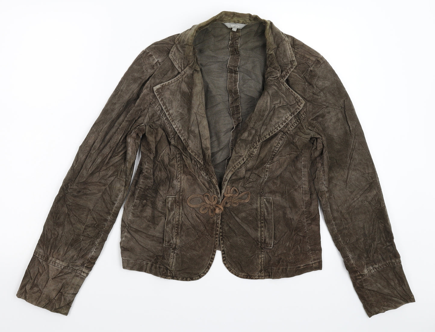 Per Una Womens Grey  Corduroy Jacket Blazer Size 14