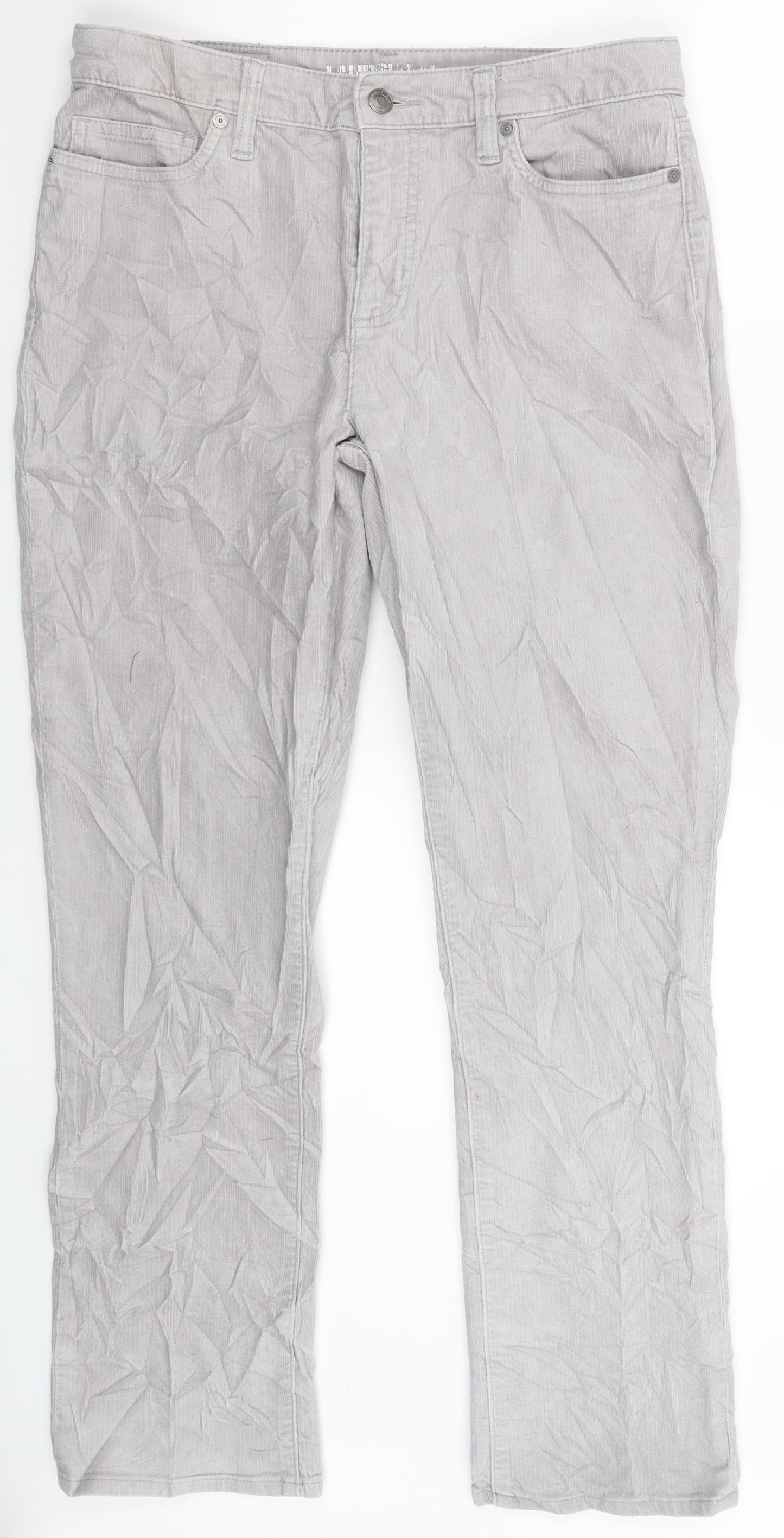Lands' End Womens Grey  Corduroy Trousers  Size 12 L30 in
