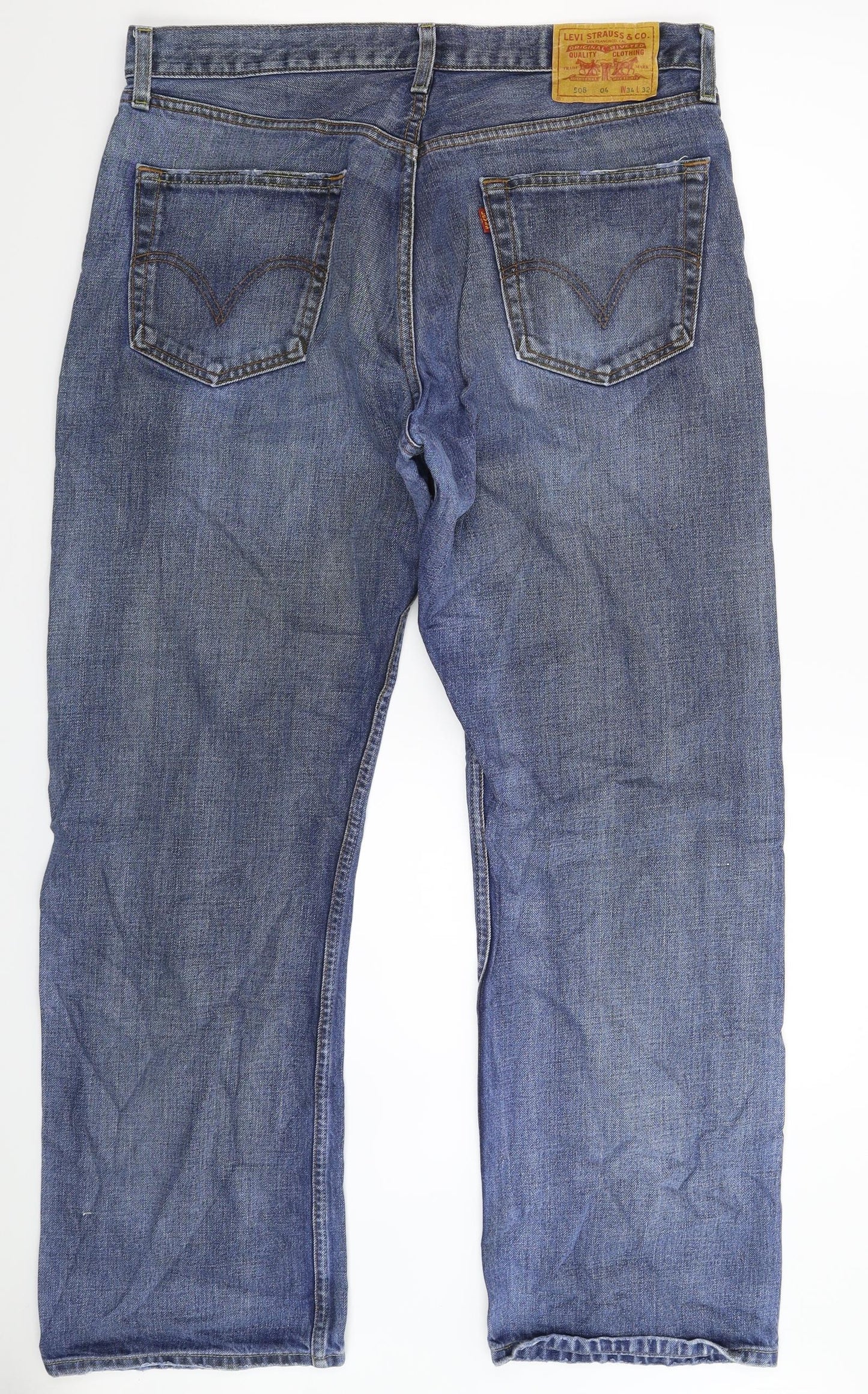 Levi's Mens Blue  Denim Bootcut Jeans Size 34 L32 in