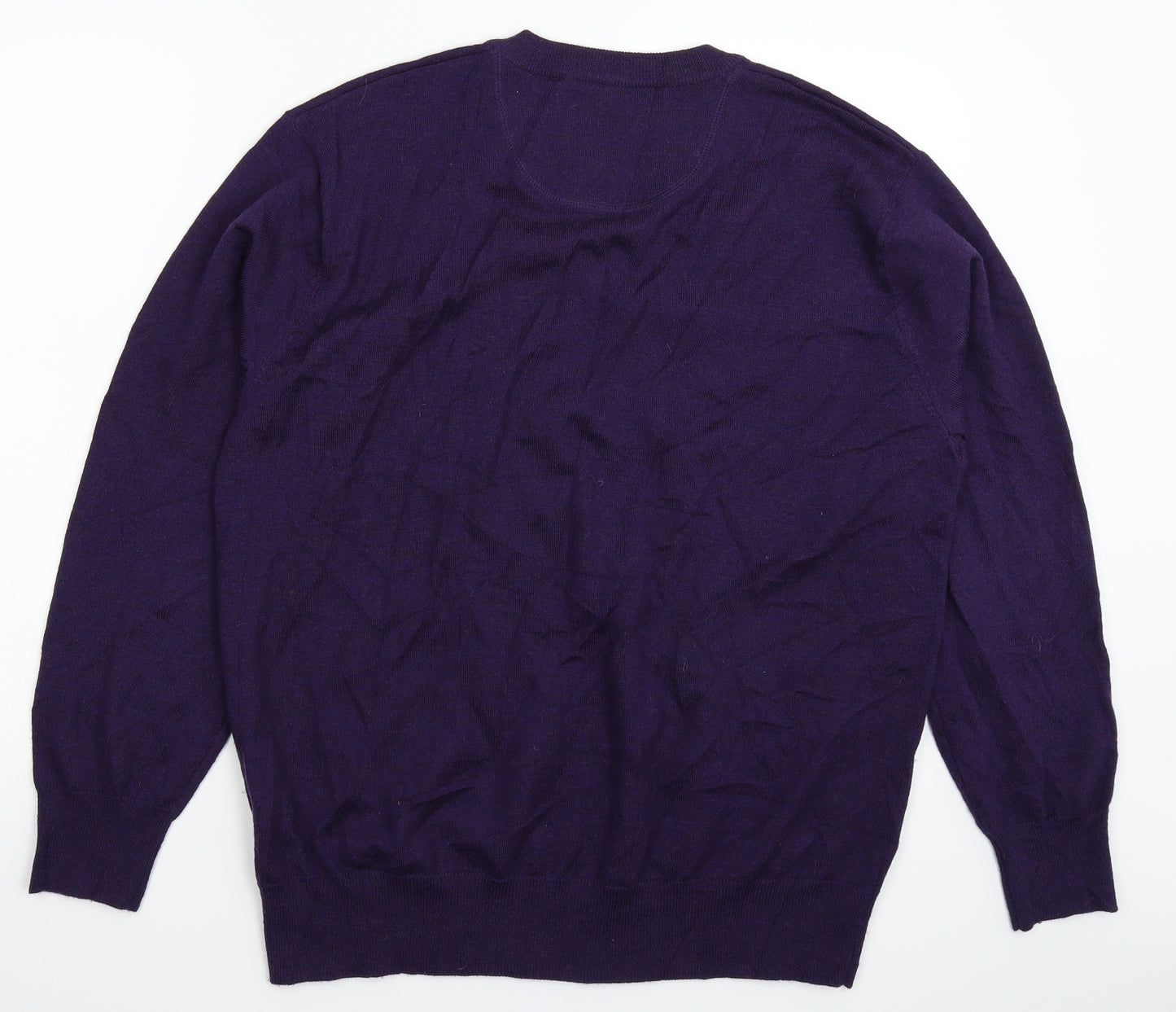 Orvis Mens Purple  Knit Pullover Jumper Size L