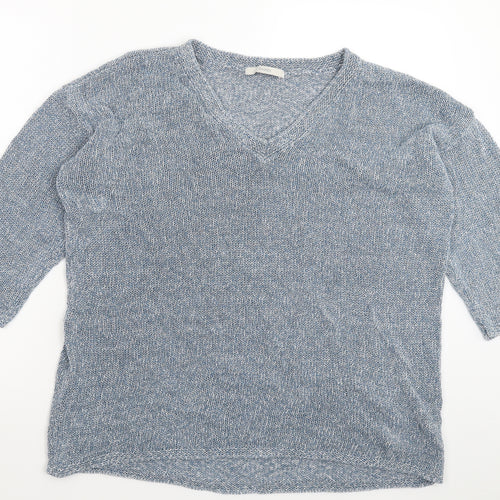 George Womens Blue  Knit Pullover Jumper Size 16