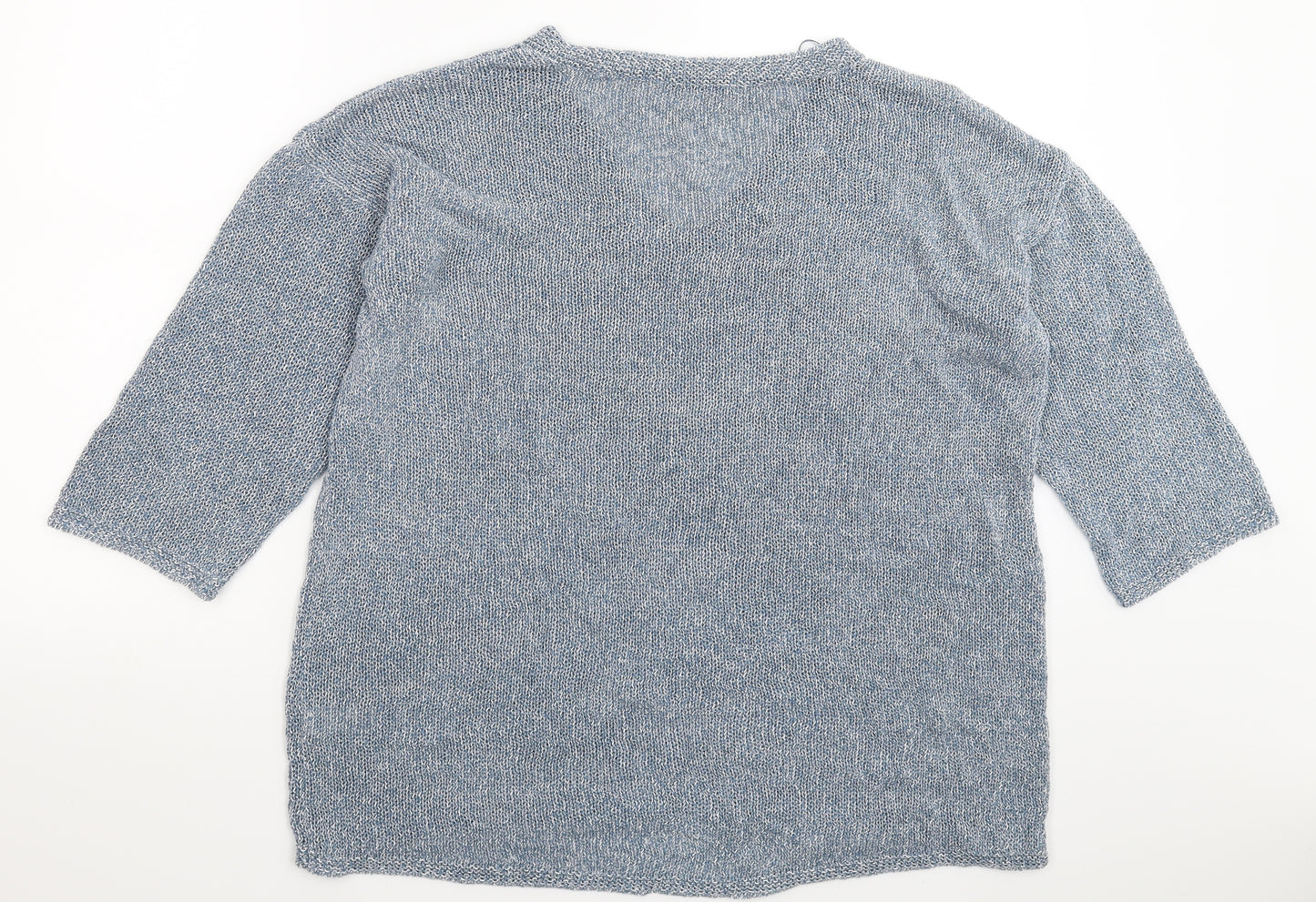 George Womens Blue  Knit Pullover Jumper Size 16