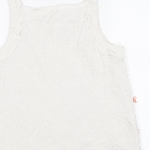 River Island Womens White Geometric  Basic Tank Size 12