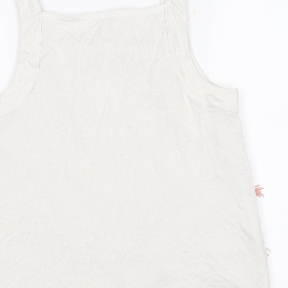 River Island Womens White Geometric  Basic Tank Size 12
