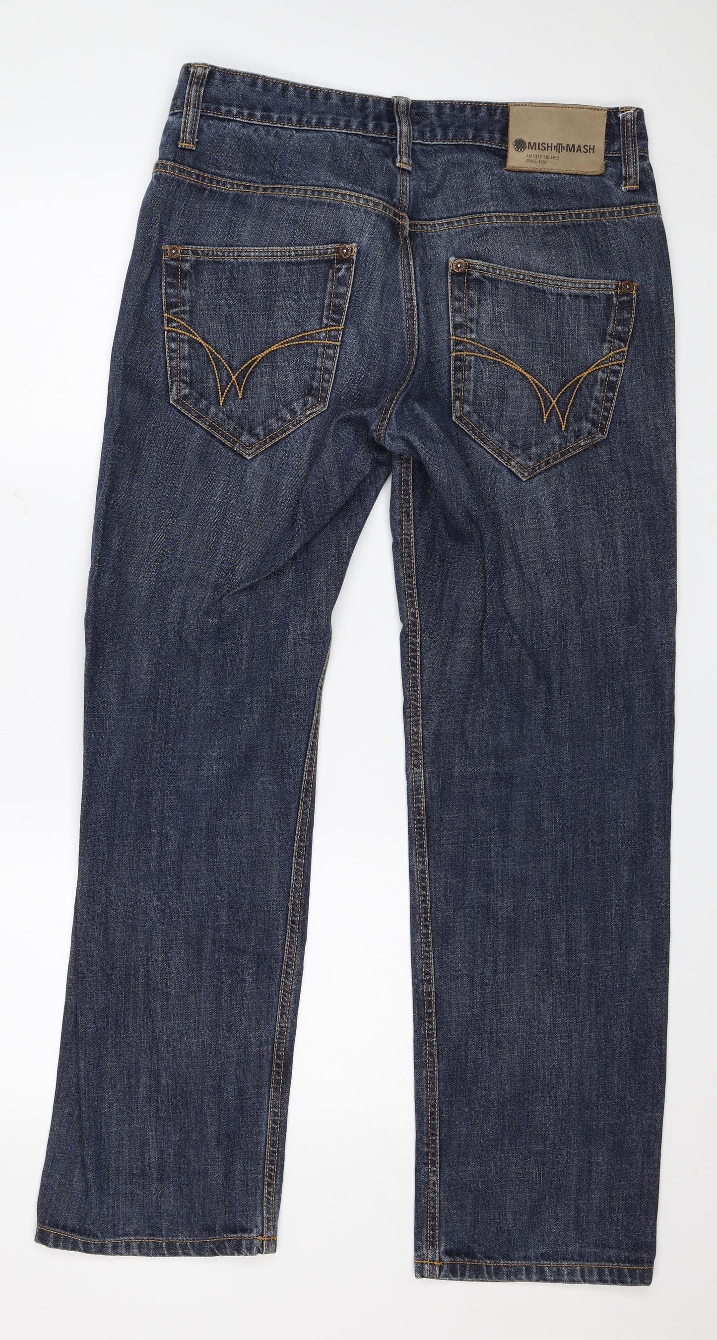 Mish Mash Mens Blue  Denim Straight Jeans Size 32 L30 in