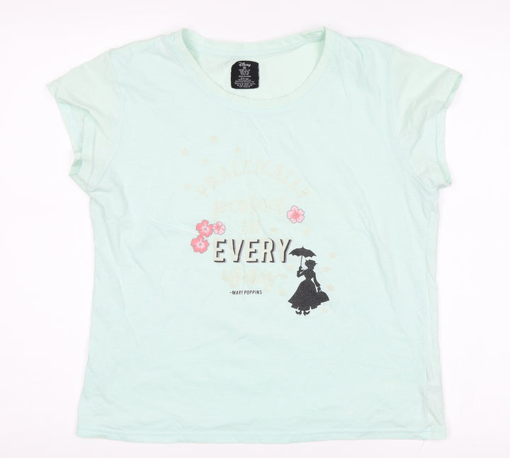 Love to Lounge Womens Green Basic T-Shirt Size M - Mary Poppins