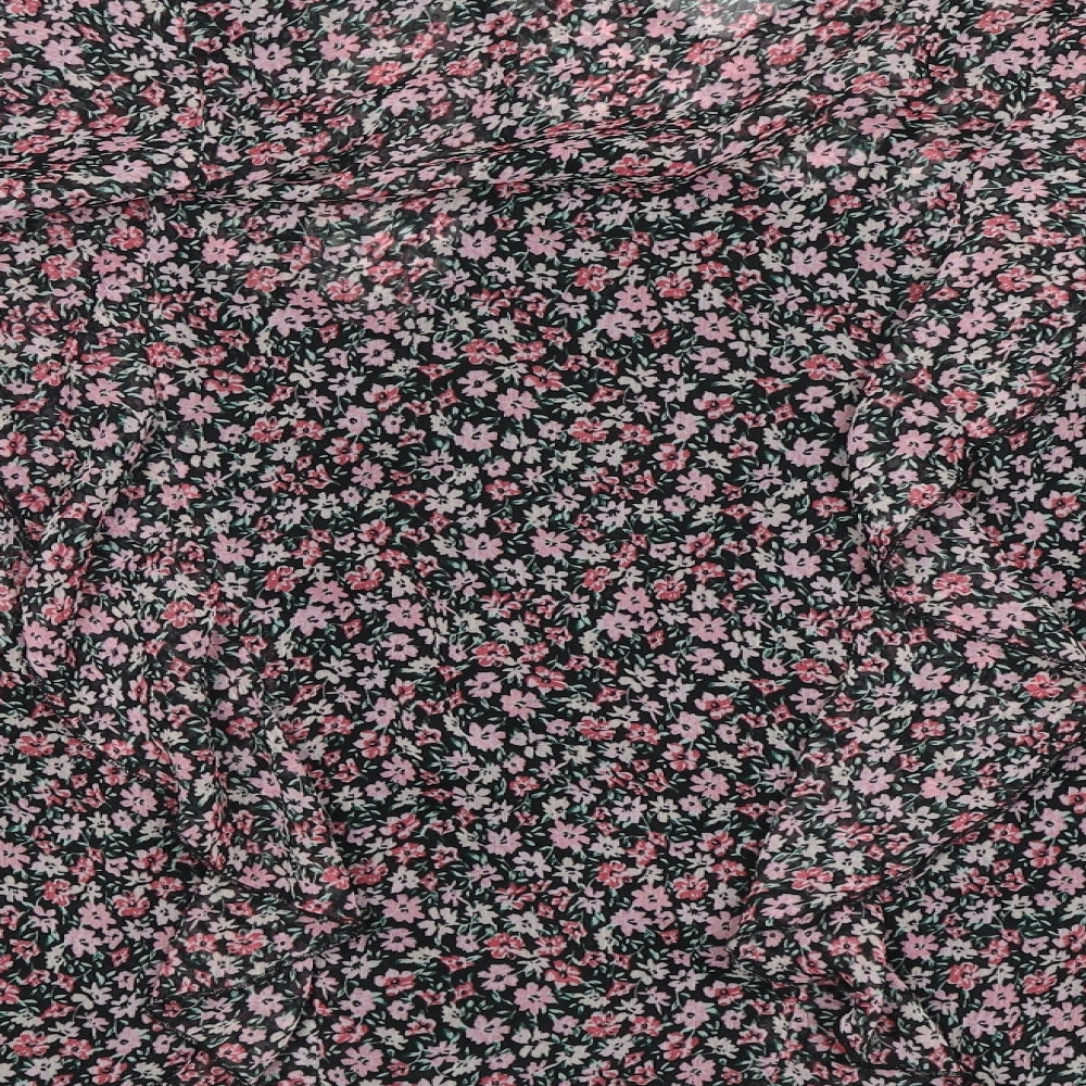 F&F Womens Pink Floral  Basic Blouse Size 10