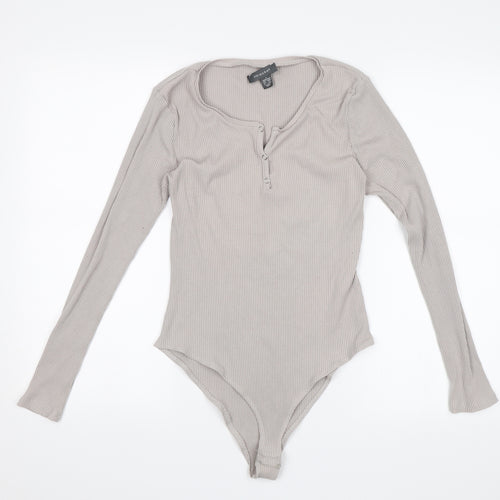 Primark Womens Grey   Bodysuit One-Piece Size S