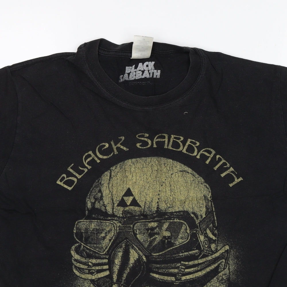Gildan Mens Black    T-Shirt Size S  - Black Sabbath