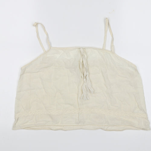 River Island Womens White   Camisole T-Shirt Size 12
