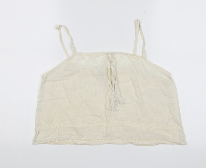 River Island Womens White   Camisole T-Shirt Size 12
