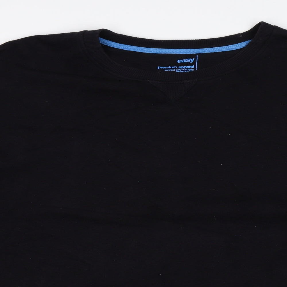 Easy Mens Black   Pullover Jumper Size 2XL