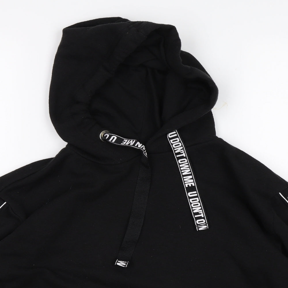Primark Womens Black   Pullover Hoodie Size 2XS  - u don't own me